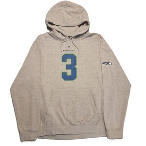 Seattle Seahawks Mens XL  Hoodie Russel Wilson NFL Hooded Sweatshirt
